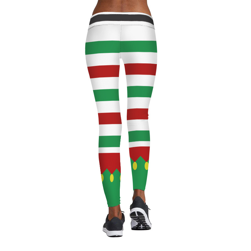 SZ60083 Womens Christmas Festive Graphic Printed Thick Stretchy Leggings Pants